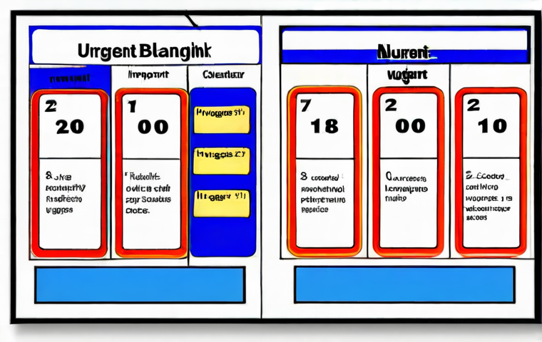 **Image:** A visually appealing digital illustration of the Eisenhower Matrix (Urgent/Important). The quadrants should be clearly labeled in Dutch (Urgent en Belangrijk, Belangrijk maar Niet Urgent, Urgent maar Niet Belangrijk, Niet Urgent en Niet Belangrijk). Inside each quadrant, include small icons or images representing typical tasks that would fall into that category (e.g., a fire for Urgent/Important, a calendar for Important/Not Urgent). Overall style should be clean, modern, and approachable.